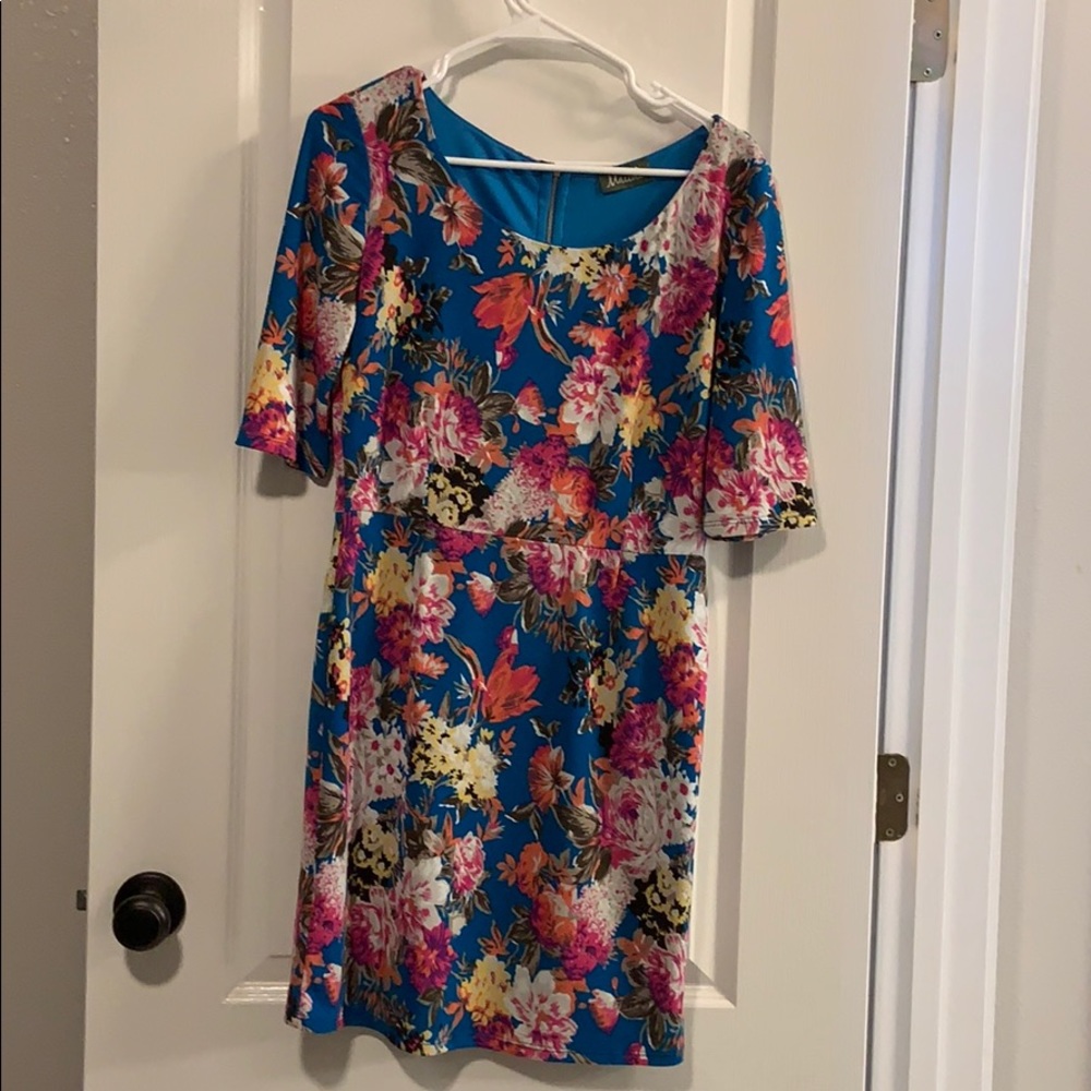 Maude Tropical Floral Mini Dress